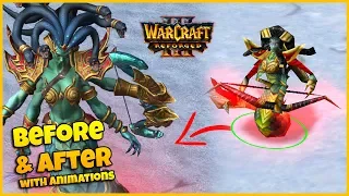 Naga Units - Side by Side Comparison | Warcraft 3 Reforged In-game Preview