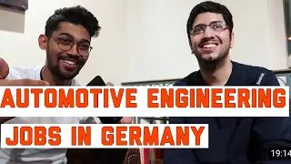 JOB IN AUTOMOTIVE ENGINEERING FROM INDIA, GERMANY