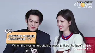 (Eng Sub) 231106 Bai Lu And Wang Hedi Only For Love Quick Q&A Interview With Xiao Mang
