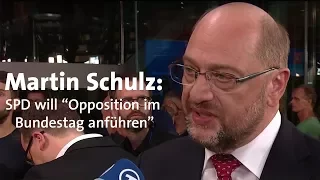 Schulz: "Wollen Opposition im Bundestag anführen"