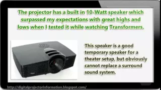 DLP Projector Review - Optoma HD141X Full 3D 1080p 3000 Lumen DLP Home Theater Projector