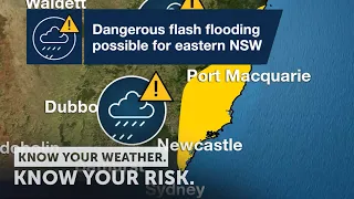 Severe Weather Update: Dangerous flash flooding eastern NSW, 19 Mar 2021