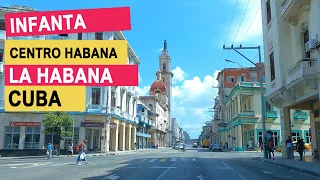 Manejando por la Calzada de Infanta Centro Habana Cuba