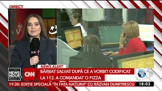 Bărbat salvat de poliţie după ce a vorbit codificat la 112 şi a comandat o pizza