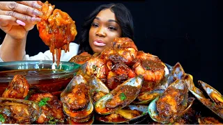 SPICY CAJUN MEGA PRAWNS SEAFOOD BOIL MUKBANG | MUSSEL | SEAFOOD MUKBANG | Seafood | Mukbang