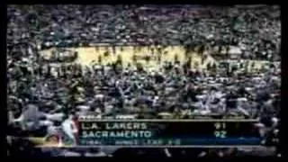 Kings vs. Lakers 2002 WCF Game 5 End - NBA on NBC