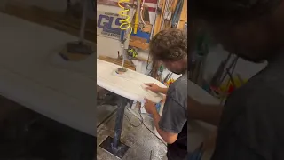 Shaping a bodyboard. Jlbodyboards