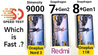 Poco F5 Snapdragon 7+Gen2 vs 8+Gen1 vs Dimensity 9000 Speedtest Shocking Results OMG 😱😳🔥🔥