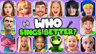 🎵🔥GUESS MEME & WHO'S SINGING🎤Salish Matter, MrBeast, Elsa, Lay Lay, King Ferran