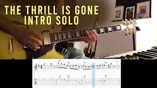 BB King - The Thrill is Gone intro solo - Guitar Lesson with tab