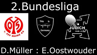 2.Bundesliga | 1.FSV Mainz 05 - TTC Indeland Jülich | D.Müller : E.Oostwouder