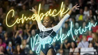 Simone Biles Scores Comeback breakdown