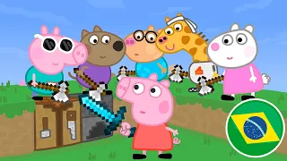 Peppa Pig Joga Minecraft - Animação Engraçada