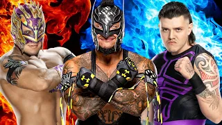Kalisto vs Rey Mysterio vs Dominik Mysterio | High Flying Action | WWE2K23