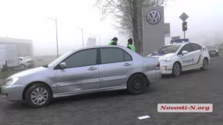 Видео "Новости-N": В Николаеве автомобиль патрульных попал в ДТП