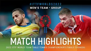 Highlights | Shady Magdy (EGY) vs Jan Valenta (CZE) | MT Grps | #ITTFWorlds2022