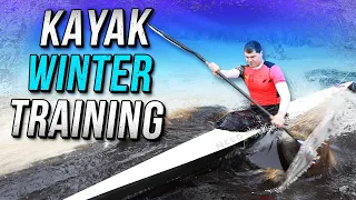 Kayak winter training and snow kayaking