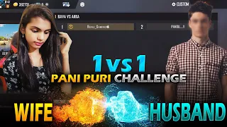 Wife vs husband challange || 1 vs 1 pani puri challenge with my husband || renu gaming