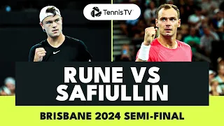 Holger Rune vs Roman Safiullin Semi-Final Highlights | Brisbane 2024