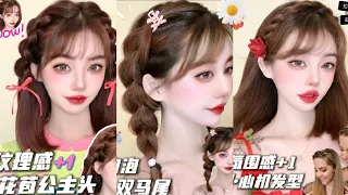 Super Easy & Cute Short Hairstyles Tutorials Korean Style for Girls 🦊🐰