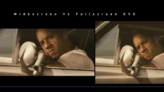 Fast and furious /aspect ratio comparison widescreen vs fullscreen dvd/ escape from Mexico scene