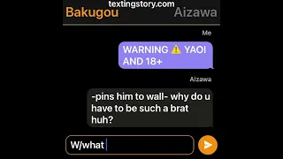 Aizawa x bakugou 18+ part one