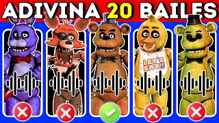 Adivina 20 BAILES de Five Nights At Freddy😀Adivina Quién Baila FNAF🐻 Freddy🐻Foxy🦊Chica🐥Bonnie🐰Lefty🐻