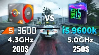 Ryzen 5 3600 OC vs i5 9600k OC Test in 9 Games