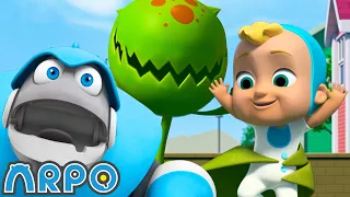 ARPO vs Plants: Save Baby Daniel!  | 1 HOUR OF ARPO! | Funny Robot Cartoons for Kids!