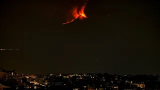 Mount Etna volcano in Italy erupts