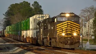 (4K) Railfanning Suwanee and Flowery Branch feat ns 8100! 3-14-21