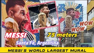 World’s Largest Mural – Lionel Messi Assist Breaks Another Record in Santa Fe, Argentina