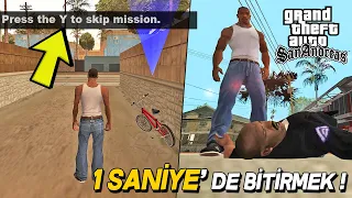 GTA SAN ANDREAS 'I 1 SANİYEDE BİTİRMEK ! EN HIZLI BİTİRME REKORU