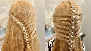 Two Attractive Everyday Hairstyles | New Braid Hairstyles | Easy and Simple Open Hair Hairstyles