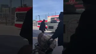 TTC Driver at Kipling  drives away even though commuters are 🥺 there pleading with him to stop!