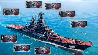 RF Admiral Ishakov : 8x OSU - 35K AAs Setup - Modern Warships