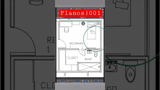 Planos: Analizando éste pequeño plano de una recámara 🤔😉 #arquitectura #arquitask #planosdecasas