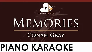 Conan Gray - Memories - HIGHER Key (Piano Karaoke Instrumental)