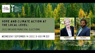 Hope & Climate Action at the Local Level: 2022 Ontario Municipal Election