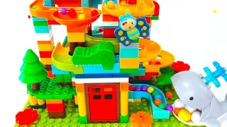 Marble run race  ☆ Summary video Colorful block marble dinosaur！Compilation  45min long vidoe.