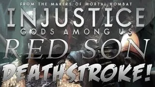 Injustice: Gods Among Us | Red Son Deathstroke Gameplay! (DLC SKIN)