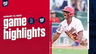 Red Sox vs. Nationals Game Highlights (8/17/23) | MLB Highlights