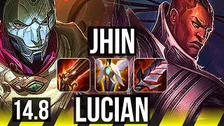 JHIN & Tahm Kench vs LUCIAN & Nami (ADC) | 12/4/19, Legendary, 500+ games | NA Diamond | 14.8