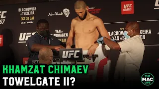 Khamzat Chimaev fluctuates 5 pounds during second weigh-in after appearing to hold towel