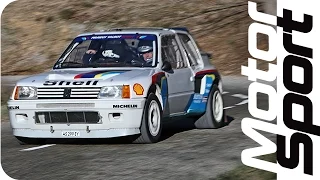 Legendary Peugeot 205 T16 EVO1 test on closed road