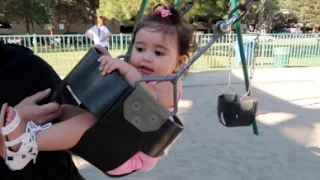BABY'S FIRST TIME ON A SWING!!!