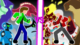 Ben 10 Ultimate vs Albedo Ultimate (stick nodes pro)#ben10#albedo#animations