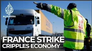 France pension strike cripples economy, businesses