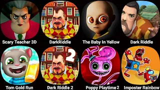 The Baby In Yellow,Scary Teacher 3D,Dark Riddle Classic,Tom Gold Run,Poppy Playtime Chapter 2