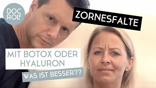 ZORNESFALTE besser mit BOTOX oder HYALURONSÄURE behandeln?? Dr. Rolf Bartsch